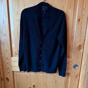 Quinn Mens S Cashmere Cardigan Sweater Black Quiet Luxury Soft Comfy